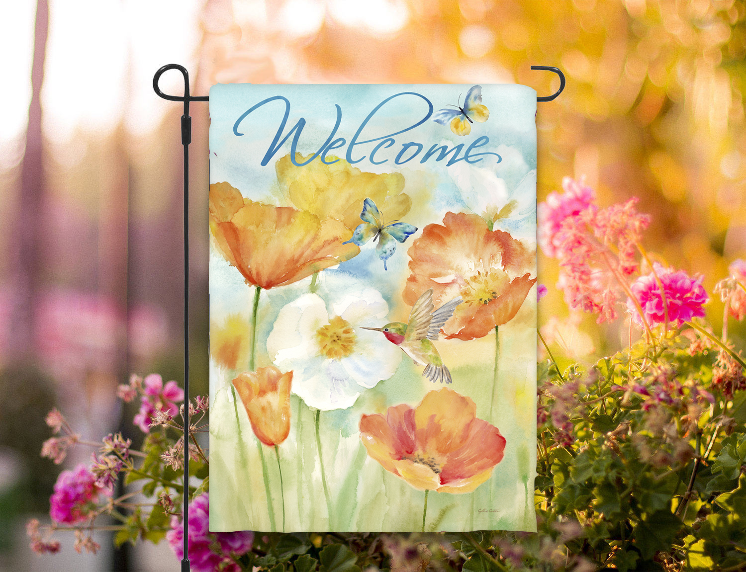 CC_Poppy Meadow Spring_Garden Flag | Roaring Brook Art | Licensed Art ...