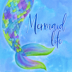 Mermaid logo | Roaring Brook Art | Licensed Art & Design