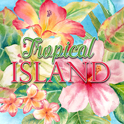 CC Tropical Island logo | Roaring Brook Art | Licensed Art & Design