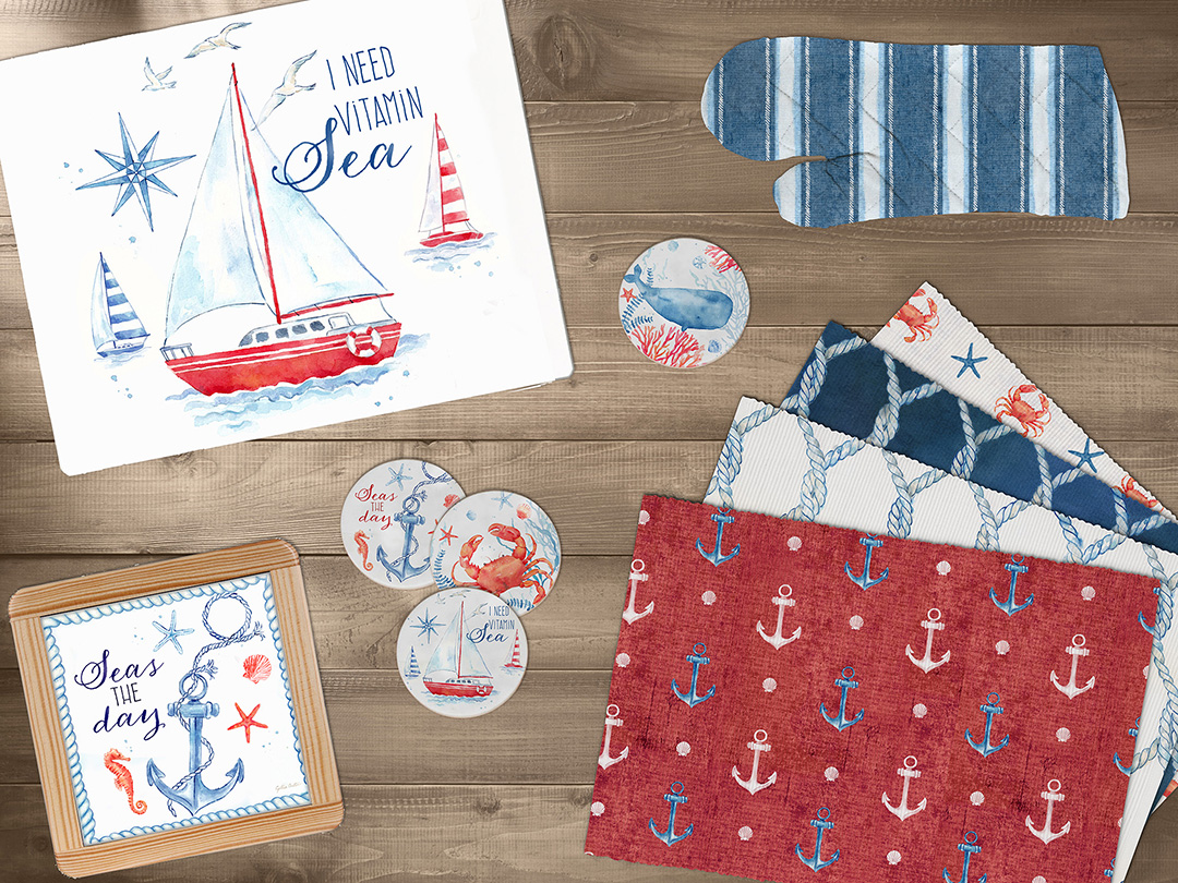 07 Nautical Sea Life by Cynthia Coulter